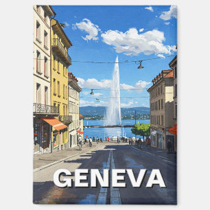 Imán Calle Ginebra Suiza Viaje Jet d'eau