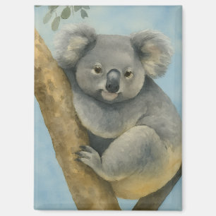 Imán Calle Koala - Vida silvestre acuarela