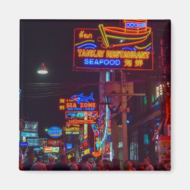Imán Calle Pattaya Walking en Tailandia (Frente)