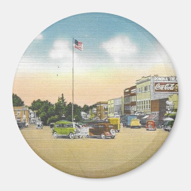 Imán Calle principal de la histórica ciudad forestal (Frente)