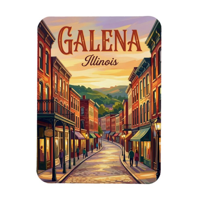 Imán Calle Principal, Galena EE. UU. (Vertical)