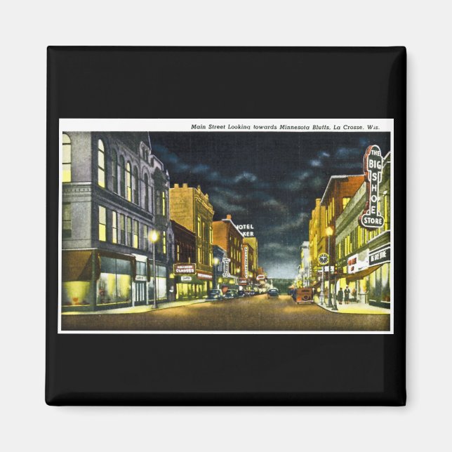 Imán Calle Principal, La Crosse, Wisconsin (Frente)