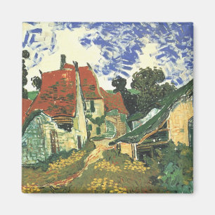 Imán Calle Village en Auvers por Vincent van Gogh