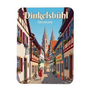 Imán Callejón del casco antiguo de Dinkelsbühl Alemania