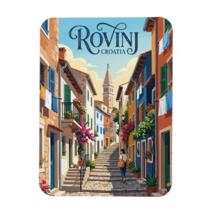 Imán Callejón del casco antiguo de Rovinj Croacia