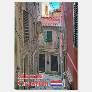 Imán Calles estrechas de Sibenik, Croacia, viaje