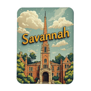 Imán Calles Históricas de Savannah Georgia con Encanto