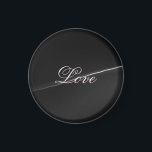 Imán Calligrafía Boda de moda de onda gris oscura<br><div class="desc">Puede cambiar fácilmente las fuentes y los colores. También puede agregar su logotipo y la imagen de fondo como desee.</div>