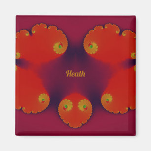 Imán CALOR ~ Patrón rojo escarlata azul y amarillo ~