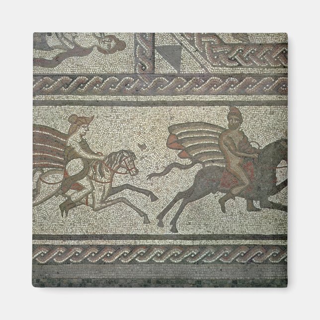 Imán Calzada mosaica de la villa romana en Low (Frente)