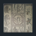 Imán Calzada mosaica de la villa romana en Low<br><div class="desc">El pavimento Mosaico de Roman de la villa romana en Low Ham, ilustrando la historia de Dido y Aeneas de Virgil's Aeneid, c.350 AD localizada en el Museo del Condado de Somerset, Castillo Taunton, Reino Unido. El pavimento Mosaico de la villa romana en Low Ham, ilustrando la historia de Dido...</div>