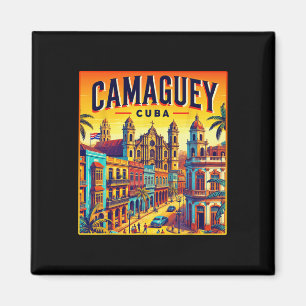 Imán Camaguey Cu Camiseta Viaje Familiar Turista Vintag