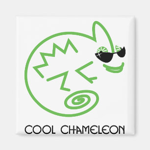 Imán Camaleón verde fresco