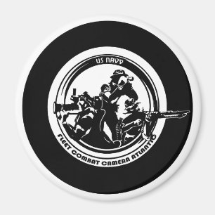 Imán CÁMARA DE COMBATE DE USN Grande, Magnet Círculo De