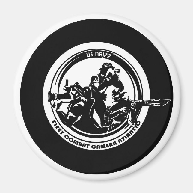 Imán CÁMARA DE COMBATE DE USN Grande, Magnet Círculo De (Frente)