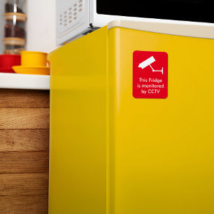 Imán Cámara de fondo rojo Vigilancia CCTV Frigorífico