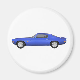 Imán Camaro 1972 Z28: Coche del músculo: Final azul: