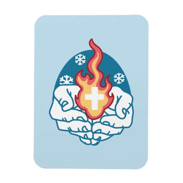 Imán Cambio frío, fuego de fe - Cristiano motivacional (Vertical)