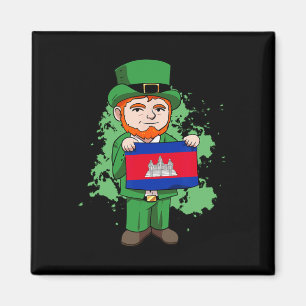 Imán Camboya Orgullosa Bandera Camboyana St Patricks Da
