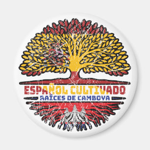 Imán Camboyano Camboya España Español Raíces Árbol Band