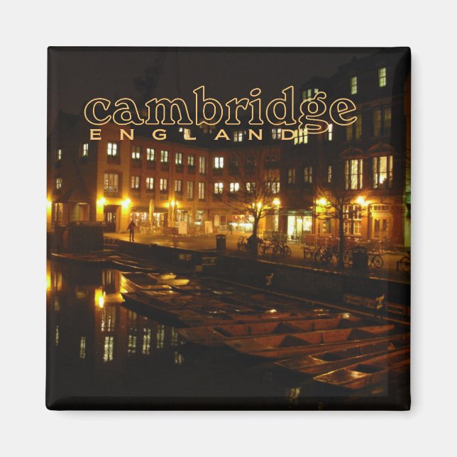 Imán Cambridge England Night Scene Travel Fridge Magnet (Frente)