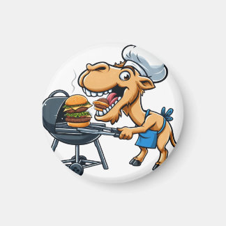 Imán Camel eating a hamburger