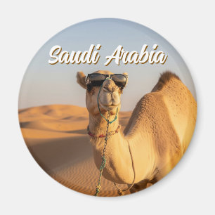 Imán Camello con gafas de sol Arabia Saudita Viaje