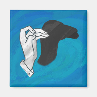 Imán Camello De Sombra En Azul