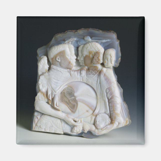 Imán Cameo representando a Cosimo de Medici (1519-74) y (Frente)