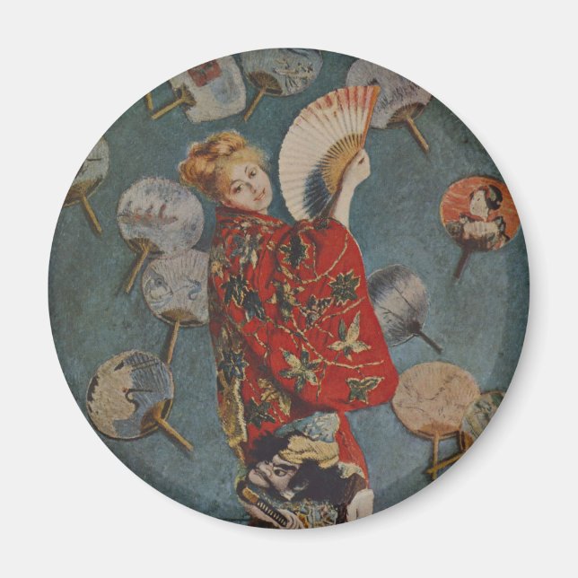 Imán Camille Monet, disfraz japonés de Claude Monet (Frente)