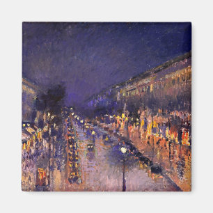 Imán Camille Pissarro El Boulevard Montmartre De Noche