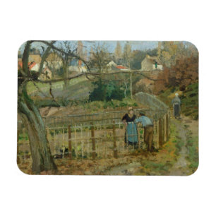 Imán Camille Pissarro el   la cerca, 1872 (aceite en