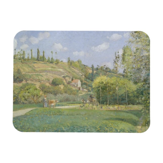 Imán Camille Pissarro | Un pastor en Valhermeil, Auvers (Horizontal)
