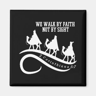 Imán Caminamos por fe no por vista cristiana Navidad