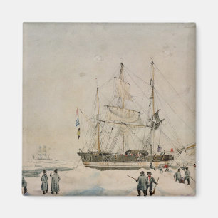 Imán Caminando en el paquete, expedición de Ross, 1842