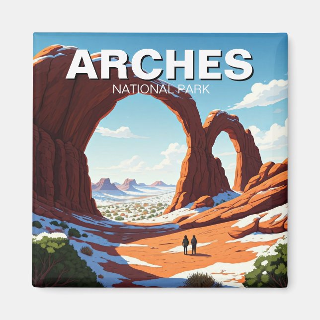 Imán Caminando en invierno por el Parque Nacional de lo (Frente)