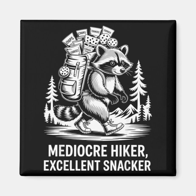 Imán Caminante mediocre excelente snacker mapache diver (Frente)