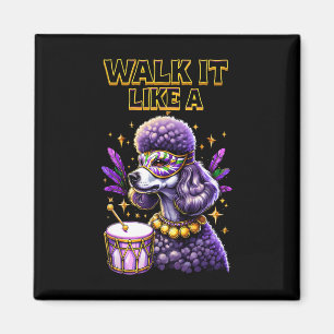 Imán Caminar Como Un Perro Poodle Mardi Gras Louisiana