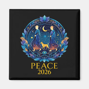 Imán Caminar en paz 2026 monjes de la paz mundial con p