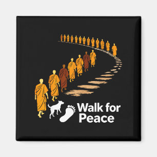Imán Caminar en paz 2026 monjes de la paz mundial con p