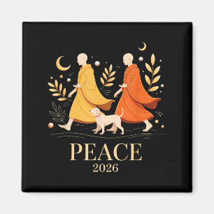 Imán Caminar en paz 2026 monjes de la paz mundial con p