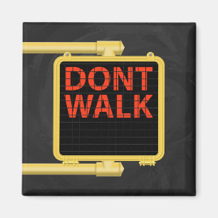 Imán Caminata por el Rótulo Crosswalk en Nueva York