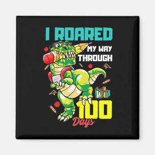 Imán Camino a lo largo de 100 días de dinosaurio para R