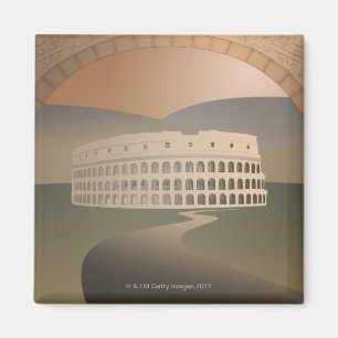 Imán Camino al Colosseum, Roma, Italia