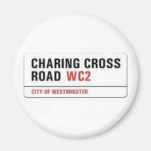Imán Camino cruzado de Charing, placa de calle de