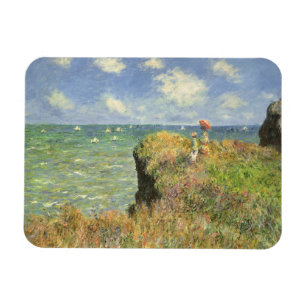 Imán Camino de acantilado en Pourville por Claude Monet