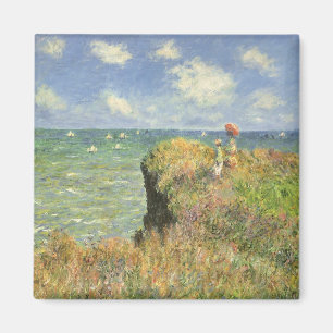 Imán Camino de acantilado en Pourville por Claude Monet