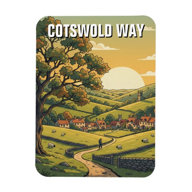 Imán Camino de Cotswold Inglaterra Viajes (Vertical)