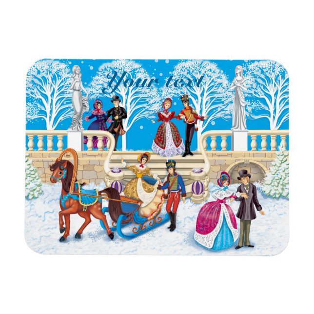 Imán Camino de invierno (Horizontal)