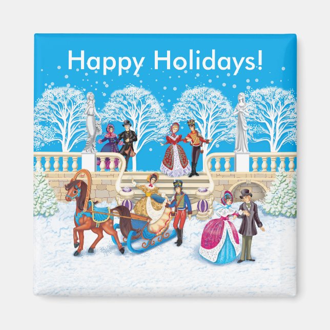 Imán Camino de invierno (Frente)